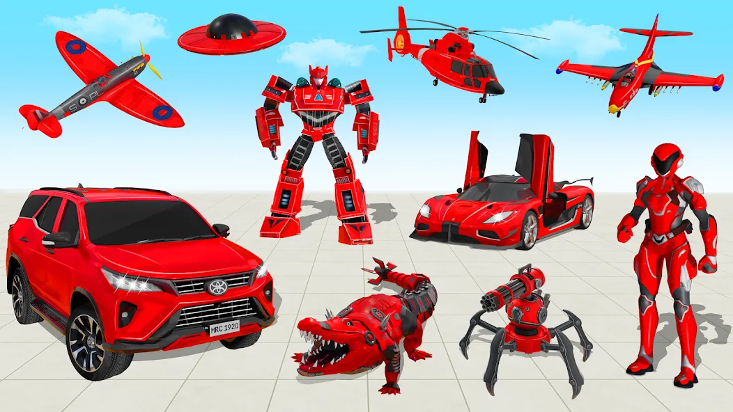 Flying Prado Car Robot Game — скриншот 5