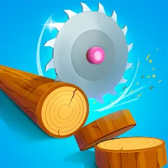 Скачать Idle Cutter: Wood Slice MOD на Андроид — Много денег