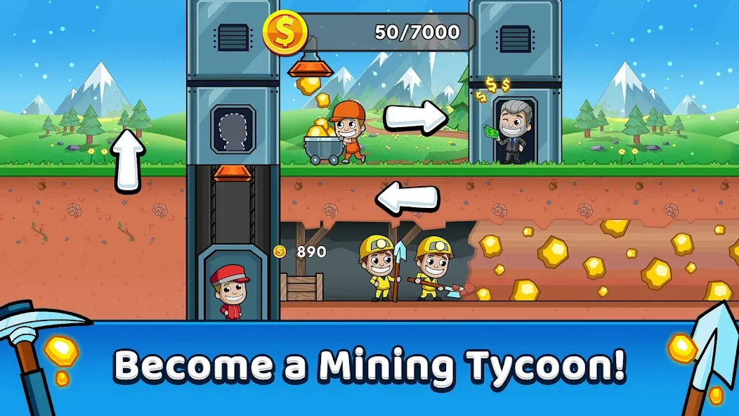 Idle Miner Tycoon: Gold Games — скриншот 1
