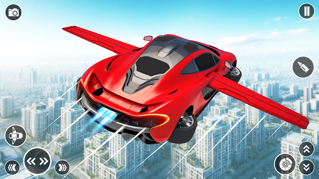 Flying Car Robot Shooting Game — скриншот 1