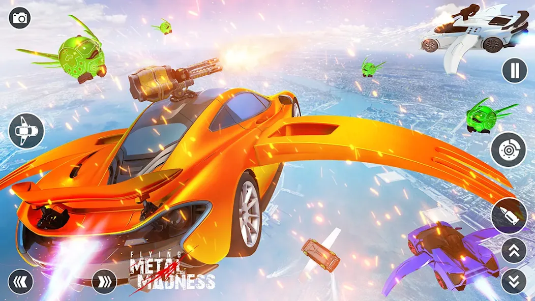 Flying Car Robot Shooting Game — скриншот 3