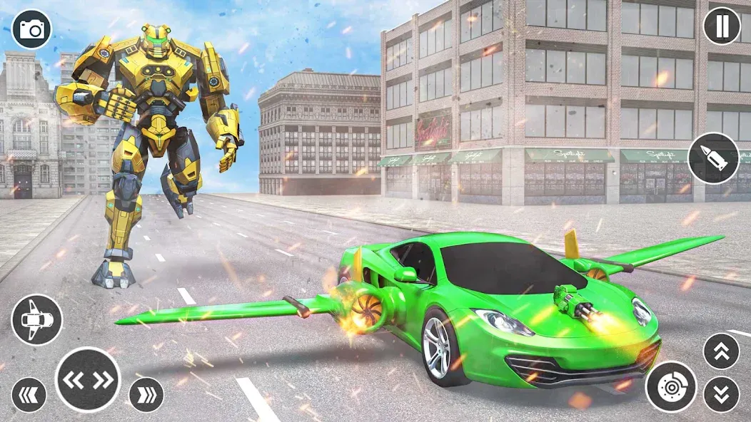 Flying Car Robot Shooting Game — скриншот 4