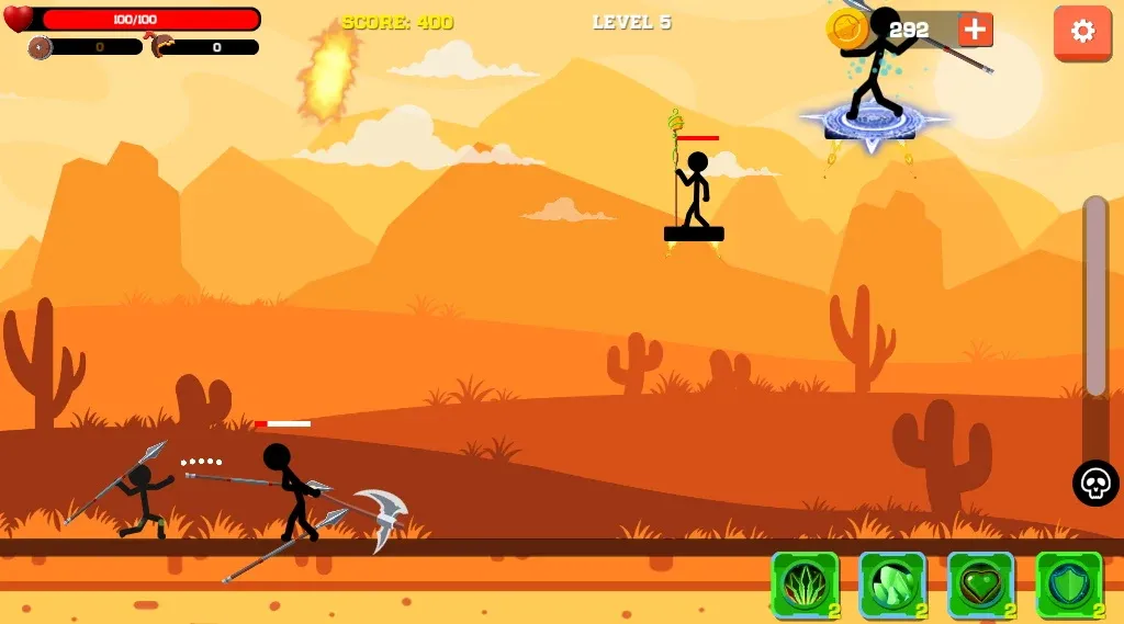 Spear war with Stickman — скриншот 1