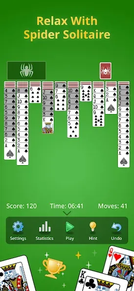 Spider Solitaire Classic — скриншот 1