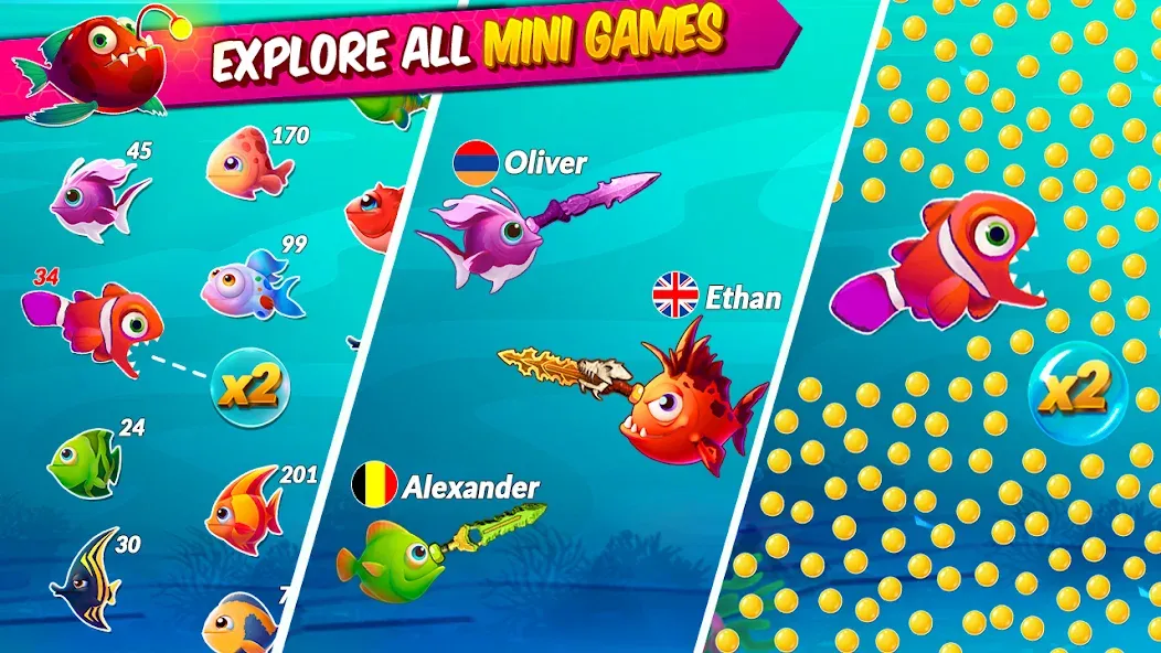 Big Eat Fish Games Shark Games — скриншот 1