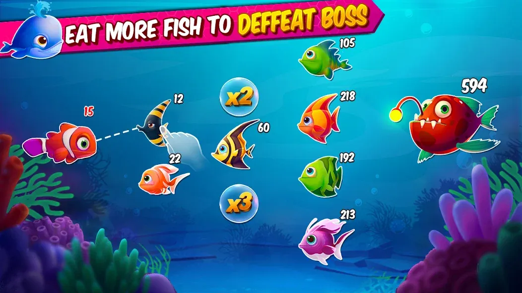Big Eat Fish Games Shark Games — скриншот 2