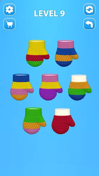 Cozy Knitting: Sorting games — скриншот 2