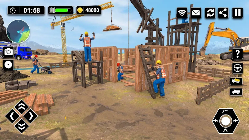 Wood House Construction Game — скриншот 2