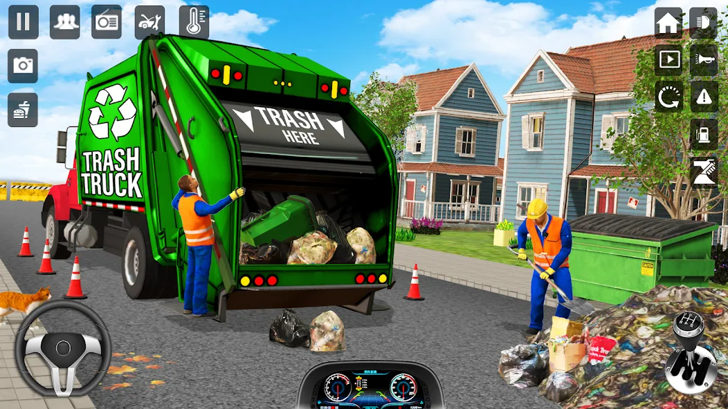 Trash Truck Games Simulator 3D — скриншот 1