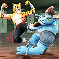 Kung Fu Animal: Fighting Games MOD на Андроид — Много денег