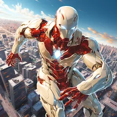 Скачать Super hero Flying iron jet man MOD APK — Много денег