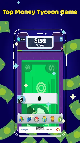 Money Clicker Game -Money Rain — скриншот 1