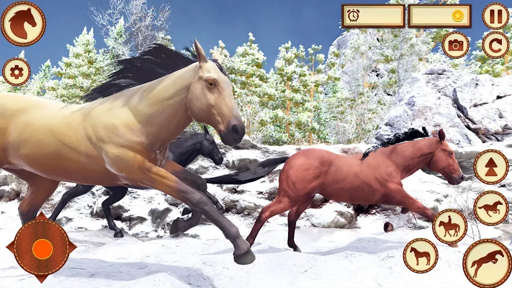 Virtual Wild Horse Family Sim — скриншот 2