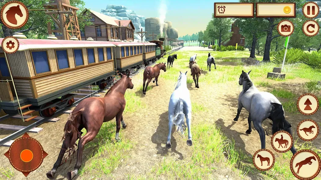 Virtual Wild Horse Family Sim — скриншот 3