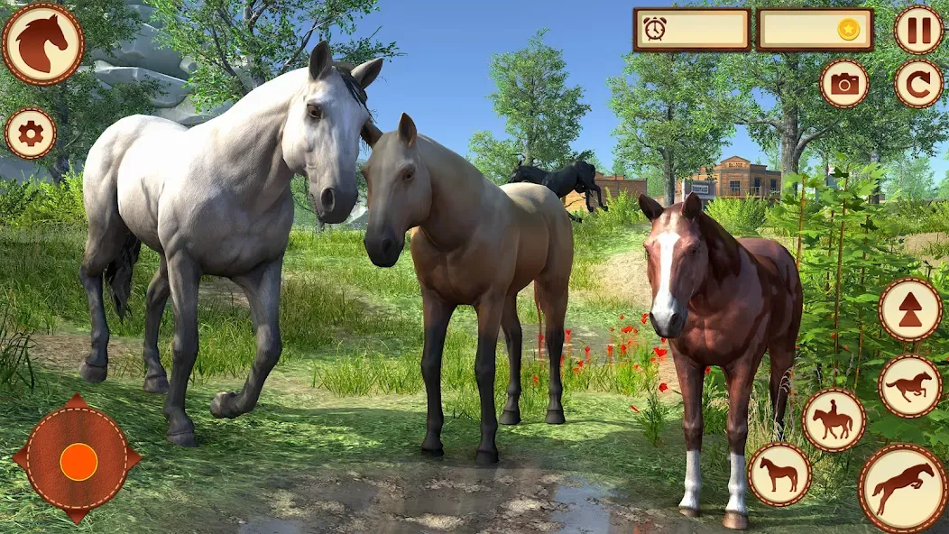 Virtual Wild Horse Family Sim — скриншот 5