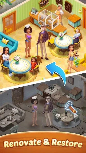 Seaside Escape®: Merge & Story — скриншот 4