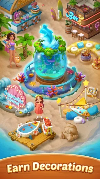 Seaside Escape®: Merge & Story — скриншот 5