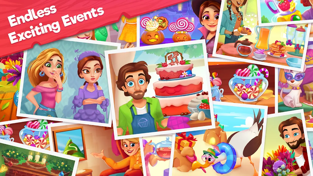 Delicious B&B: Decor & Match 3 — скриншот 3