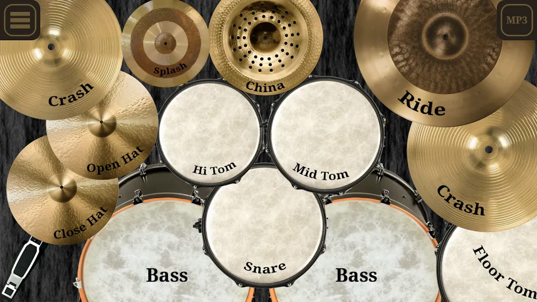 Drum kit (Drums) free — скриншот 1 Drum kit (Drums) free — скриншот 1
