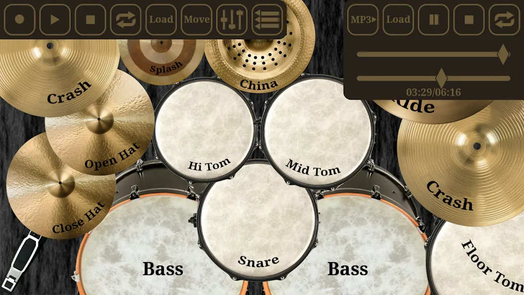 Drum kit (Drums) free — скриншот 3 Drum kit (Drums) free — скриншот 3