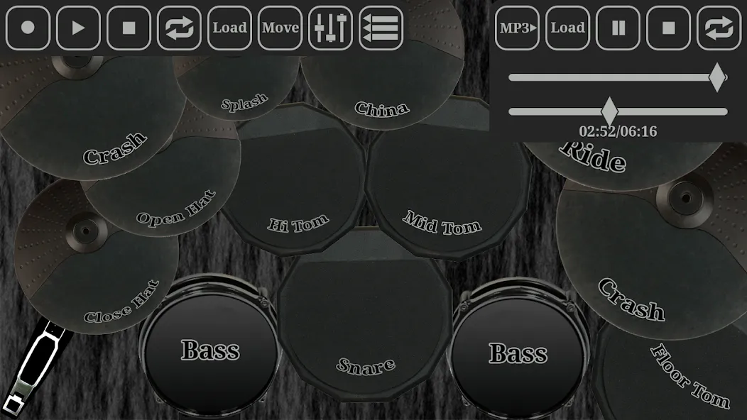 Drum kit (Drums) free — скриншот 4 Drum kit (Drums) free — скриншот 4