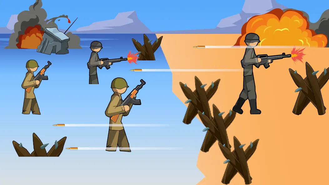 Stickman WW2 — скриншот 1