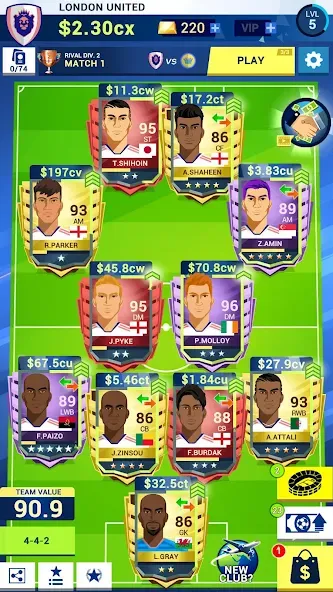 Idle Eleven - Soccer tycoon — скриншот 1