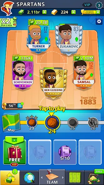 Idle Five Basketball tycoon — скриншот 3