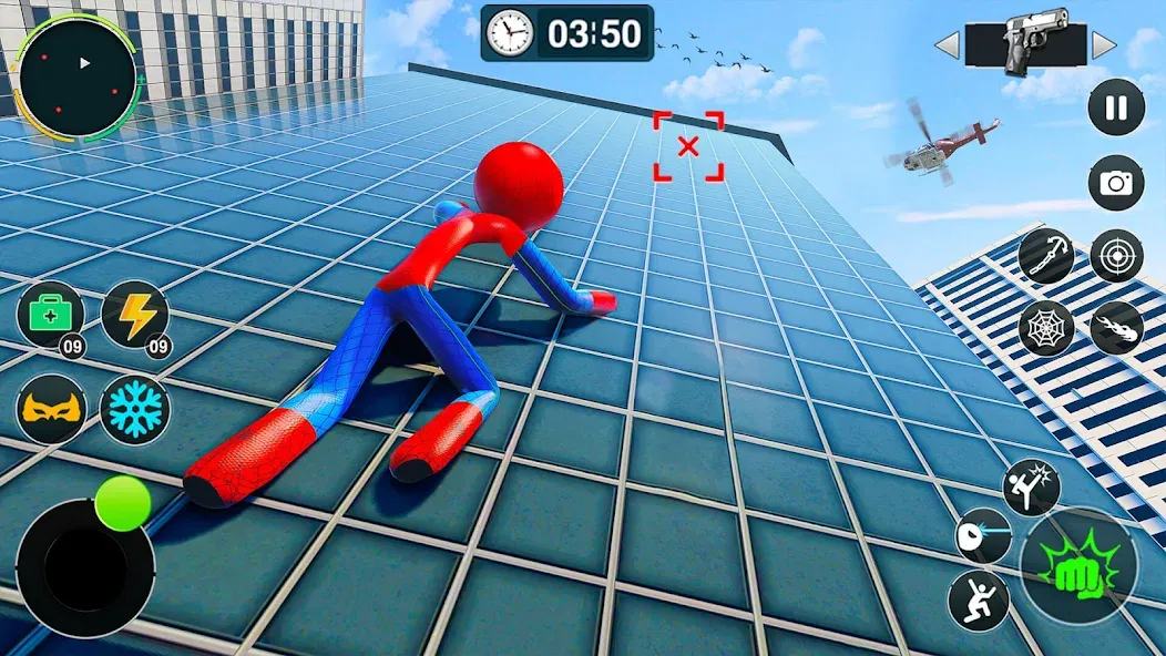 Flying Stickman Rope Hero Game — скриншот 3 Flying Stickman Rope Hero Game — скриншот 3