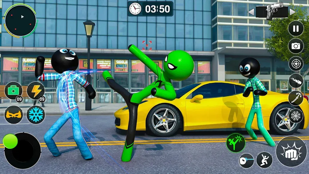Flying Stickman Rope Hero Game — скриншот 5