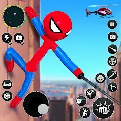 Flying Stickman Rope Hero Game - Взлом Много денег