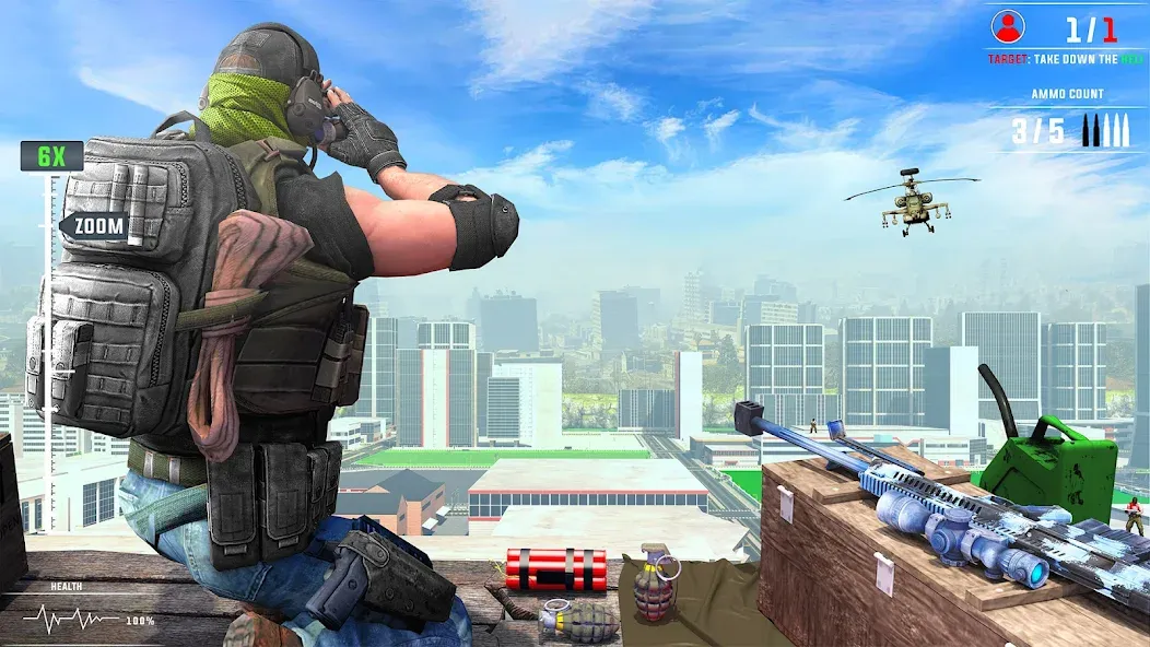 Banduk Game - Sniper Gun Games — скриншот 4 Banduk Game - Sniper Gun Games — скриншот 4
