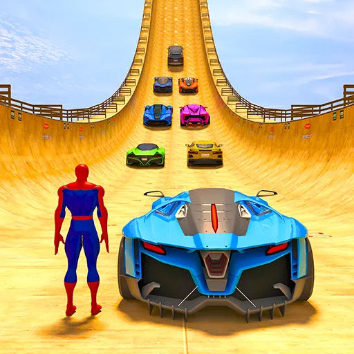 Superhero Car: Mega Ramp Games — скриншот 2