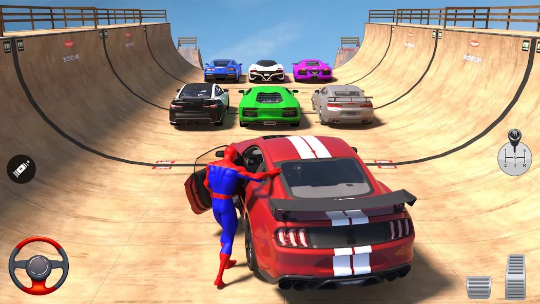 Superhero Car: Mega Ramp Games — скриншот 3