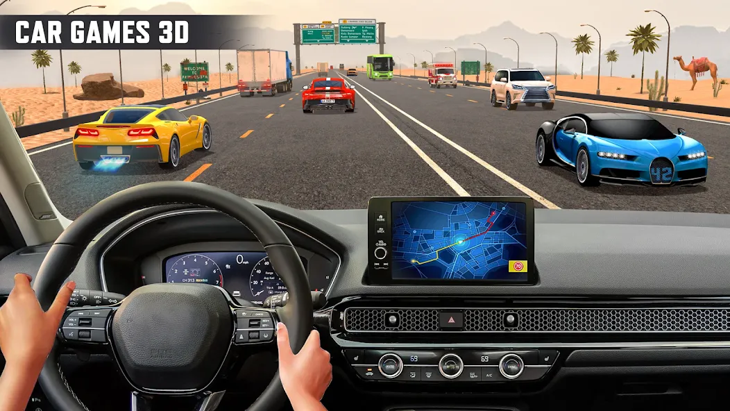 Real Highway Car Racing Games — скриншот 4