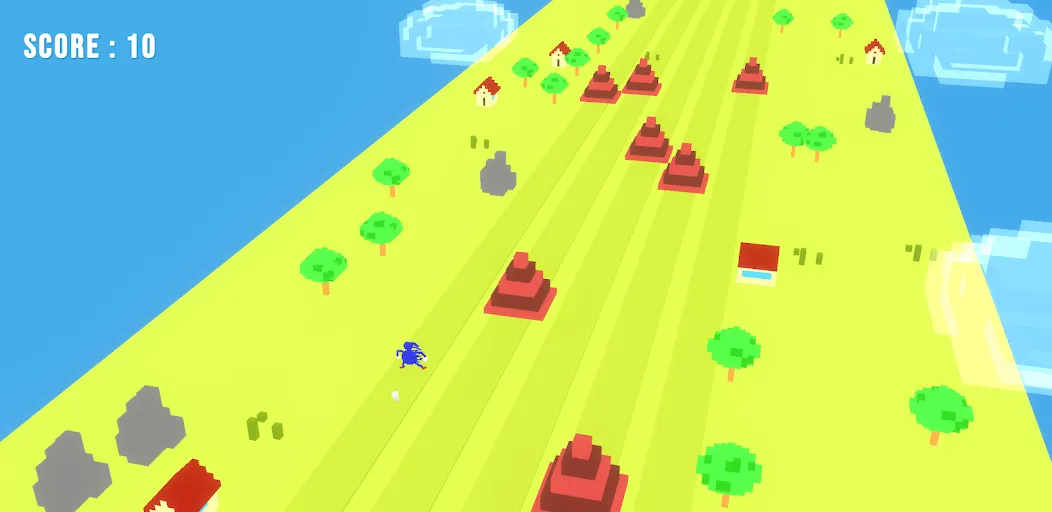 Sanic Run 3D — скриншот 1 Sanic Run 3D — скриншот 1