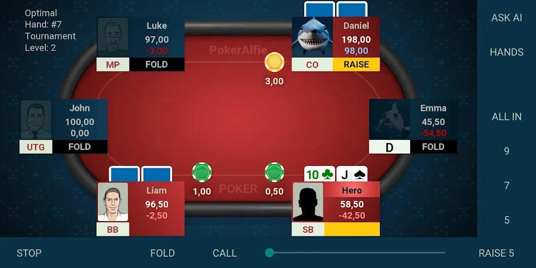Offline Poker AI - PokerAlfie — скриншот 3
