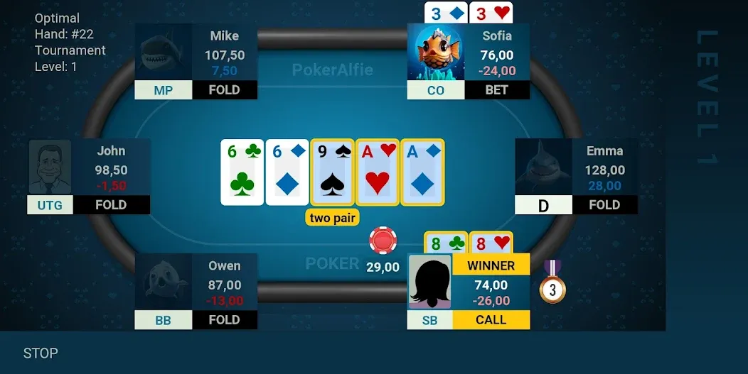 Offline Poker AI - PokerAlfie — скриншот 5