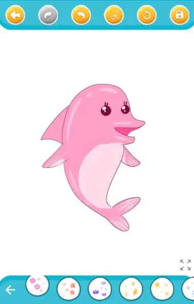 dolphin coloring game — скриншот 2