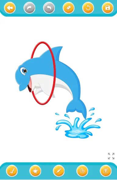 dolphin coloring game — скриншот 4