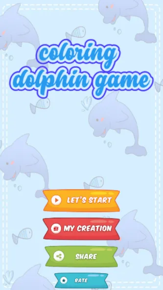 dolphin coloring game — скриншот 5
