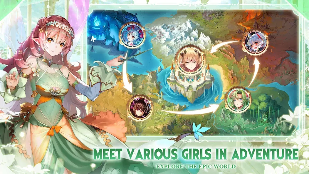 Girls' Connect: Idle RPG — скриншот 5