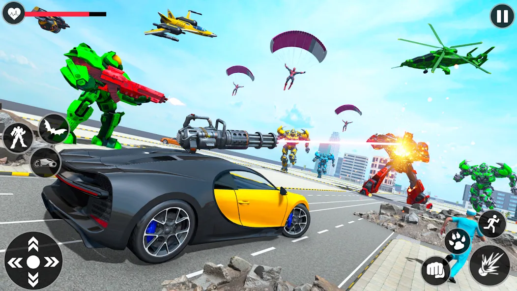 Flying Robot Transforming Game — скриншот 2