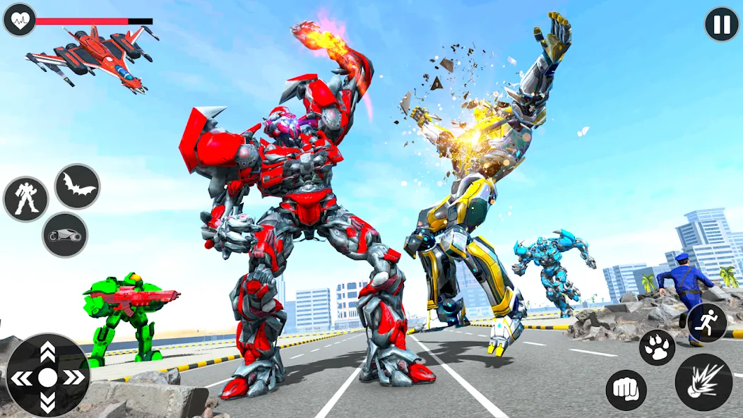 Flying Robot Transforming Game — скриншот 3