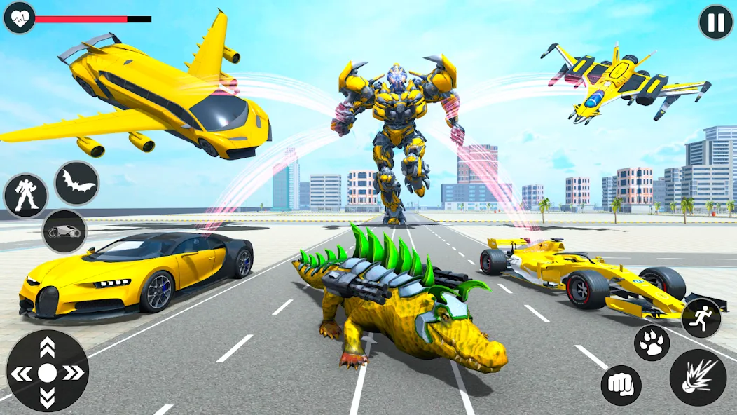 Flying Robot Transforming Game — скриншот 4