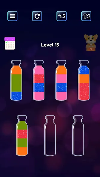 Soda Sort: Water Color Puzzle — скриншот 3