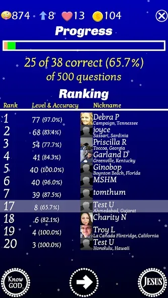 Jesus Bible Trivia Games Quiz — скриншот 5