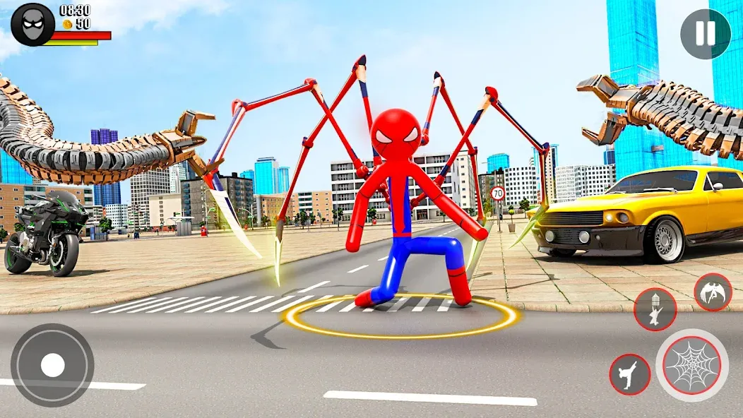 Spider Game-Stickman Rope Hero — скриншот 2