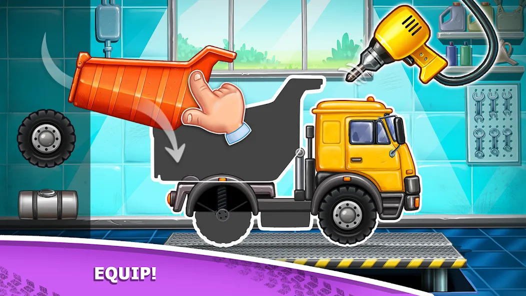 Kids truck games Build a house — скриншот 1