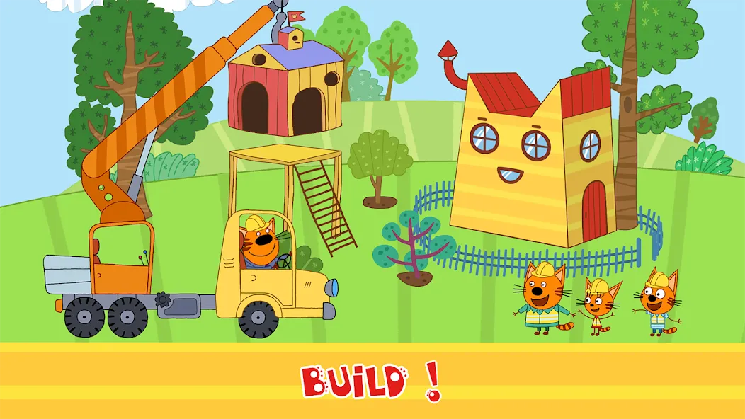 Kid-E-Cats Cars, Build a house — скриншот 5